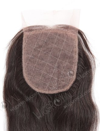 In Stock Indian Virgin Hair 16" Straight Natural Color Silk Top Closure STC-243