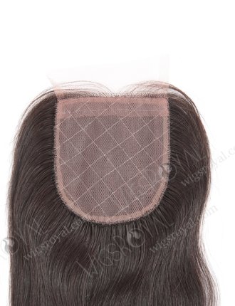 In Stock Brazilian Virgin Hair 16" Straight Natural Color Silk Top Closure STC-206