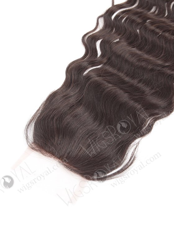 In Stock Brazilian Virgin Hair 16" Natural Straight Natural Color Silk Top Closure STC-237-10529