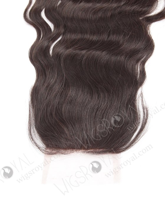In Stock Brazilian Virgin Hair 16" Natural Straight Natural Color Silk Top Closure STC-237-10530