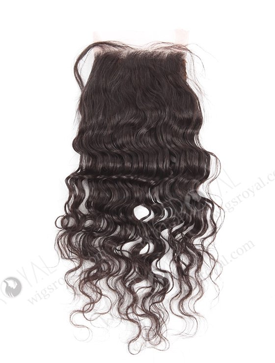 In Stock Brazilian Virgin Hair 12" Natural Curly Natural Color Silk Top Closure STC-48-10610