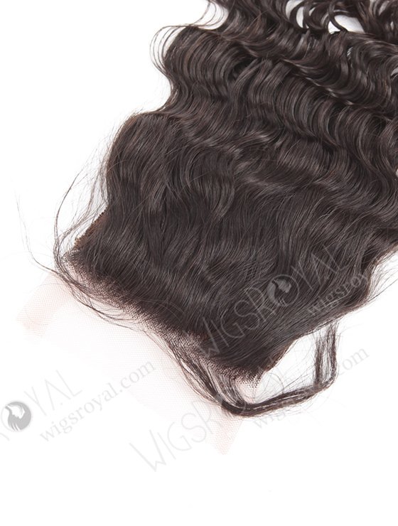 In Stock Brazilian Virgin Hair 12" Natural Curly Natural Color Silk Top Closure STC-48-10611