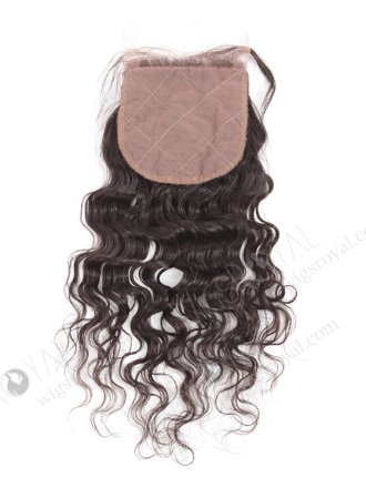 In Stock Brazilian Virgin Hair 12" Natural Curly Natural Color Silk Top Closure STC-48