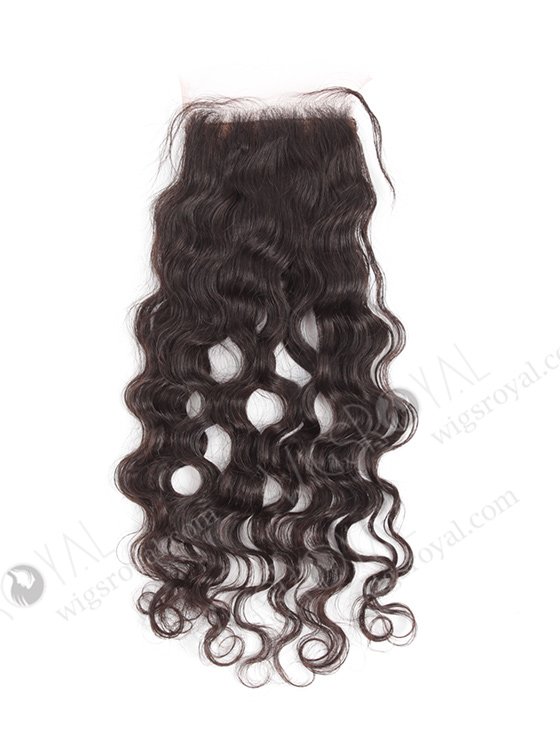 In Stock Brazilian Virgin Hair 14" Natural Curly Natural Color Silk Top Closure STC-49-10652
