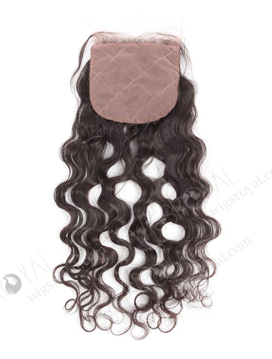 In Stock Brazilian Virgin Hair 14" Natural Curly Natural Color Silk Top Closure STC-49-10660