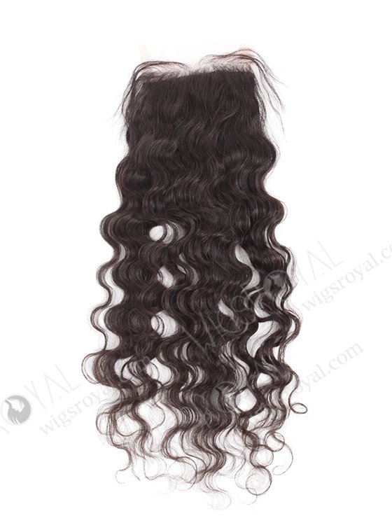 In Stock Brazilian Virgin Hair 16" Natural Curly Natural Color Silk Top Closure STC-50-11114