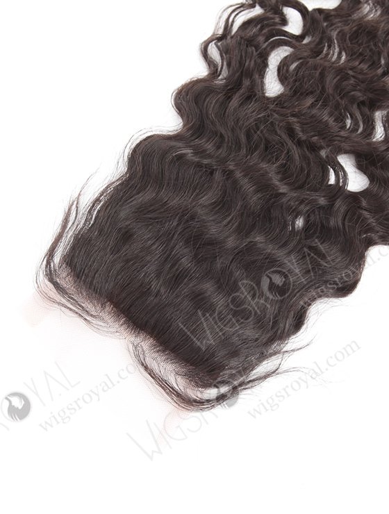 In Stock Brazilian Virgin Hair 16" Natural Curly Natural Color Silk Top Closure STC-50-11115