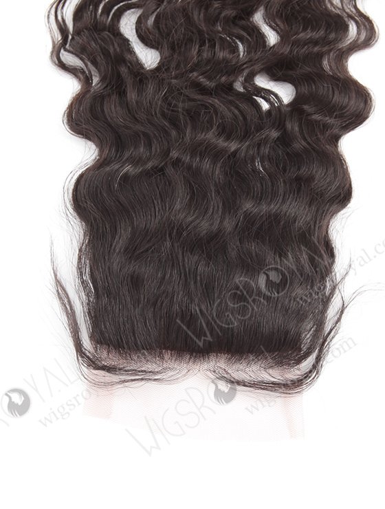 In Stock Brazilian Virgin Hair 16" Natural Curly Natural Color Silk Top Closure STC-50-11117