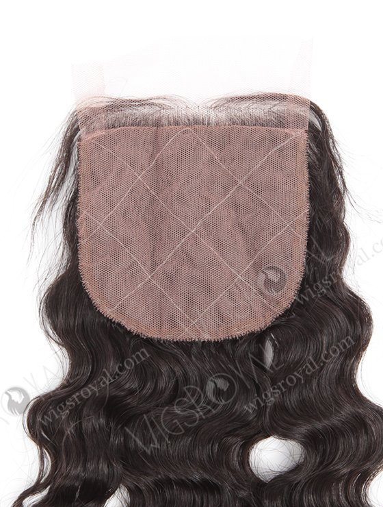 In Stock Brazilian Virgin Hair 16" Natural Curly Natural Color Silk Top Closure STC-50-11119