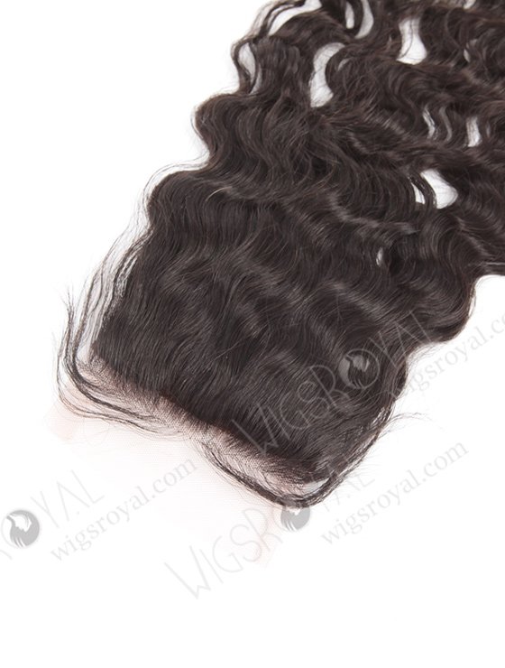 In Stock Brazilian Virgin Hair 16" Natural Curly Natural Color Silk Top Closure STC-50-11118