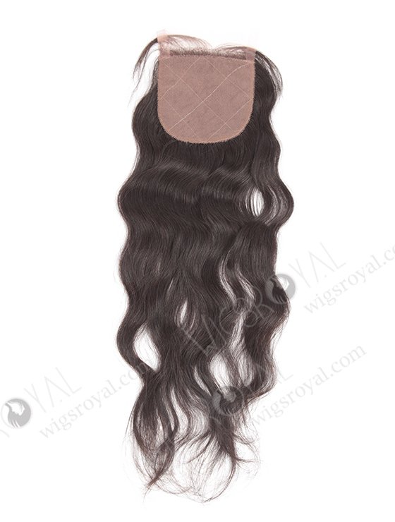 In Stock Brazilian Virgin Hair 18" Natural Wave Natural Color Silk Top Closure STC-203-10404