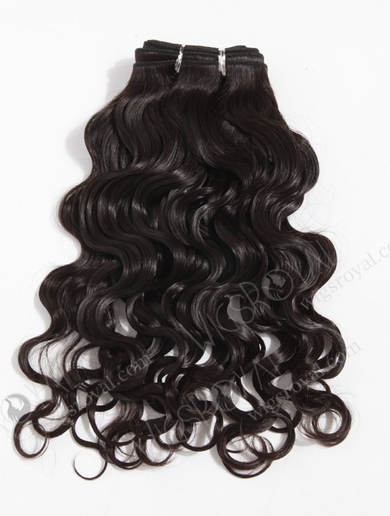 In Stock Indian Virgin Hair 14" Very Wavy 25mm Natural Color Machine Weft SM-209-10579