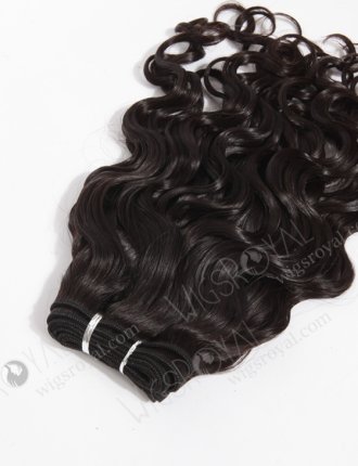 In Stock Indian Virgin Hair 14" Very Wavy 25mm Natural Color Machine Weft SM-209