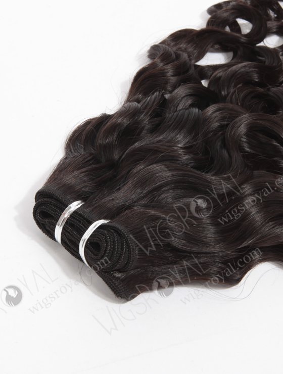 In Stock Indian Virgin Hair 16" Very Wavy 25mm Natural Color Machine Weft SM-208-10584