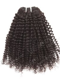 In Stock Brazilian Virgin Hair 16" Afro Curl 4mm Natural Color Machine Weft SM-489