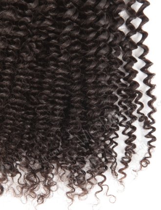 In Stock Brazilian Virgin Hair 16" Afro Curl 4mm Natural Color Machine Weft SM-489