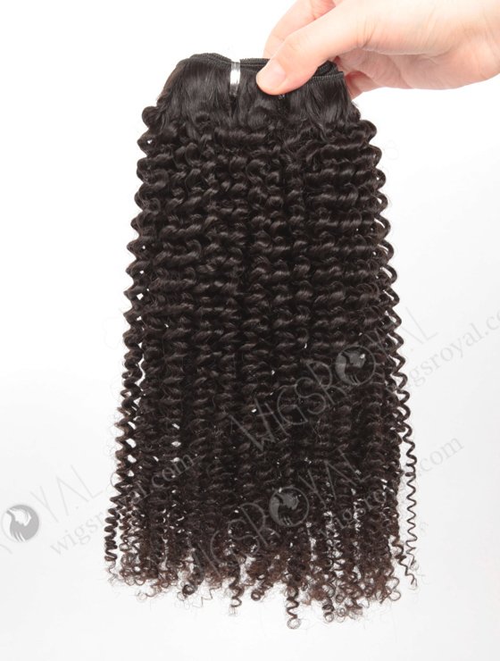 In Stock Brazilian Virgin Hair 18" Afro Curl 4mm Natural Color Machine Weft SM-490