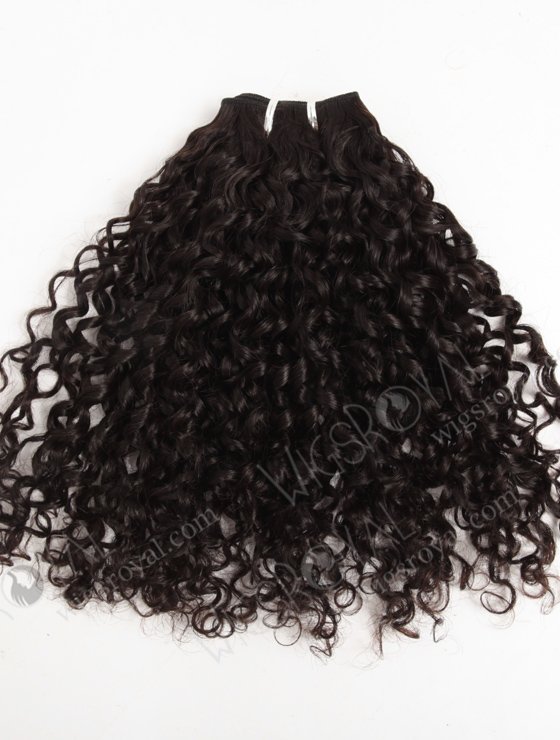 In Stock Brazilian Virgin Hair 16" Coarse Curly Natural Color Machine Weft SM-4135-10679