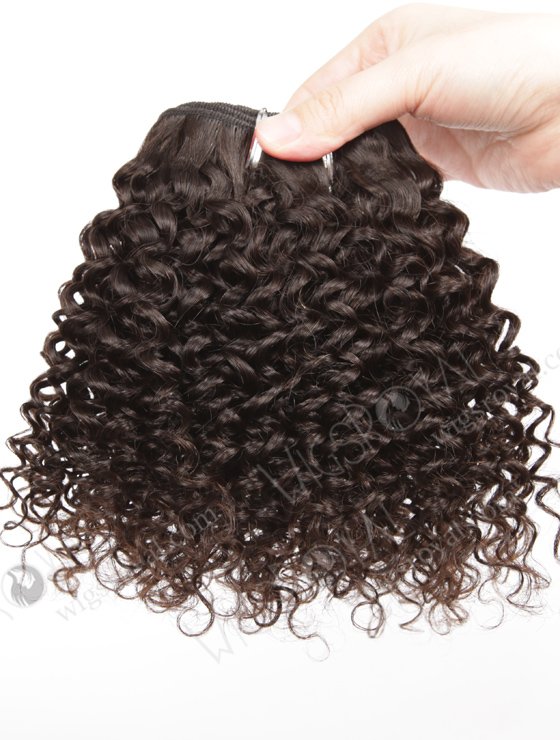 In Stock Brazilian Virgin Hair 10" 7mm Curl Natural Color Machine Weft SM-4104-10874