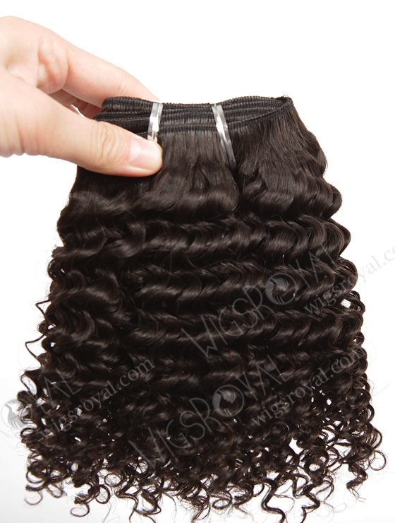In Stock Brazilian Virgin Hair 10" Kinky Curl Natural Color Machine Weft SM-498-10824