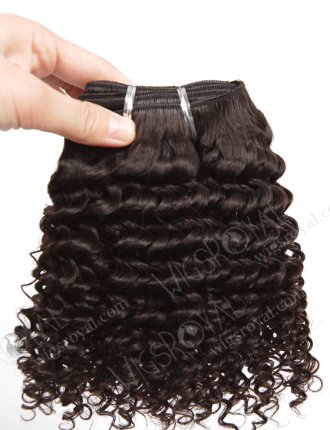 In Stock Brazilian Virgin Hair 10" Kinky Curl Natural Color Machine Weft SM-498