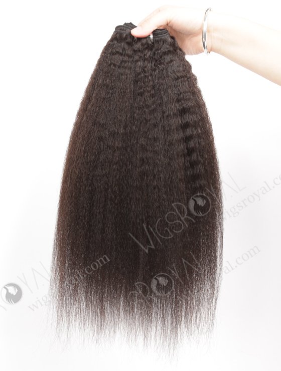 In Stock Brazilian Virgin Hair 18" Kinky Straight Natural Color Machine Weft SM-4120-10960