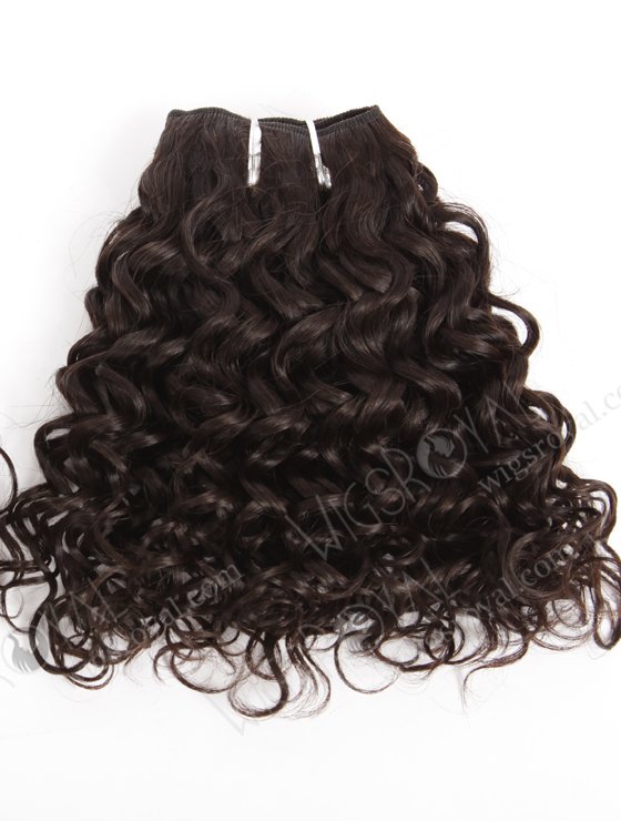In Stock Brazilian Virgin Hair 10" 12mm Curl Natural Color Machine Weft SM-4110-10900