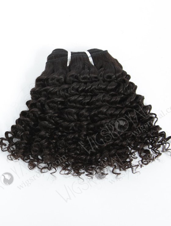 In Stock Brazilian Virgin Hair 10" Kinky Curl Natural Color Machine Weft SM-498-10825