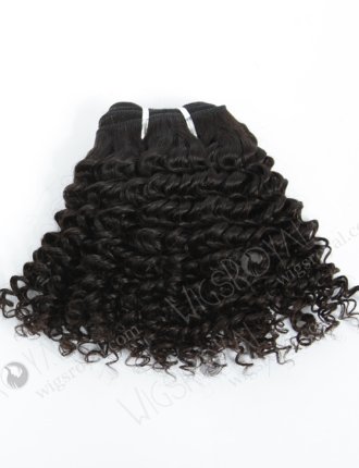 In Stock Brazilian Virgin Hair 10" Kinky Curl Natural Color Machine Weft SM-498