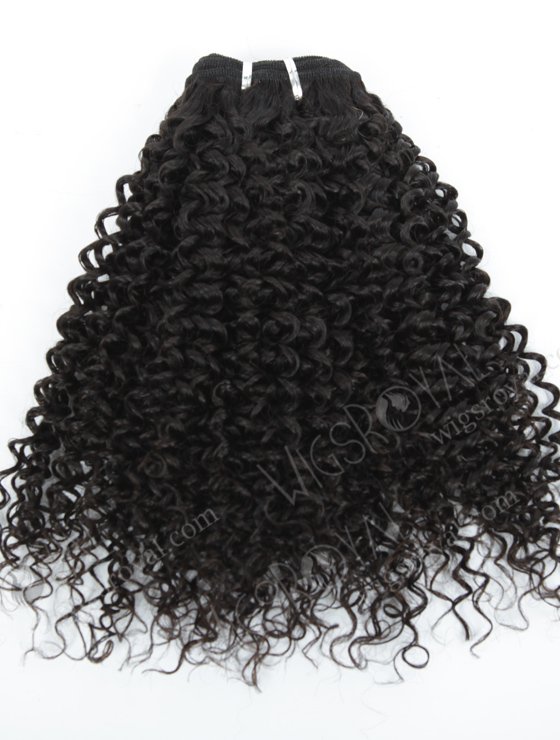 In Stock Brazilian Virgin Hair 16" 7mm Curl Natural Color Machine Weft SM-4107-10883