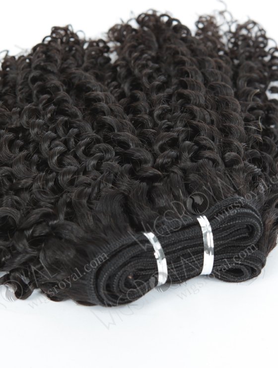 In Stock Brazilian Virgin Hair 16" 7mm Curl Natural Color Machine Weft SM-4107-10884