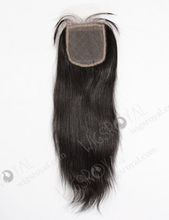 In Stock Brazilian Virgin Hair 14" Straight Natural Color Silk Top Closure STC-213