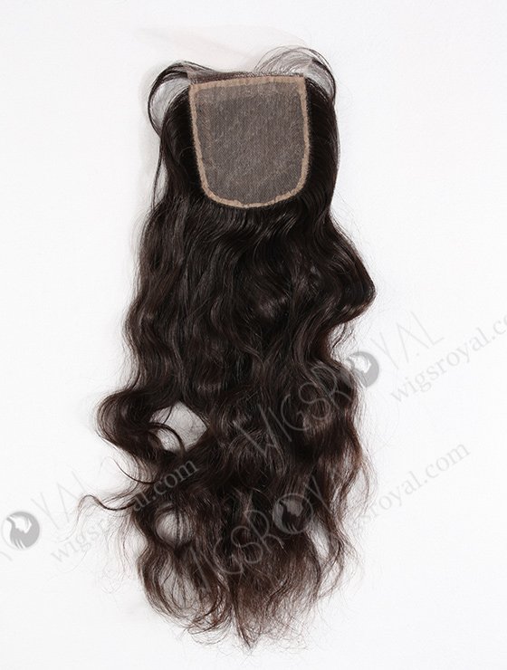 In Stock Brazilian Virgin Hair 18" Natural Straight Natural Color Silk Top Closure STC-202