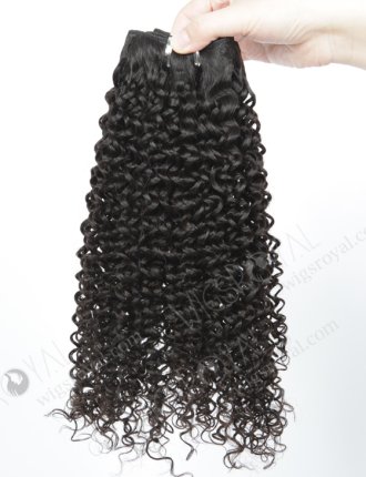 In Stock Brazilian Virgin Hair 18" 7mm Curl Natural Color Machine Weft SM-4108