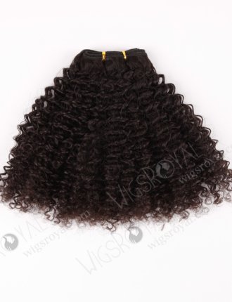 In Stock Indian Virgin Hair 16" Jeri Curl Natural Color Machine Weft SM-207