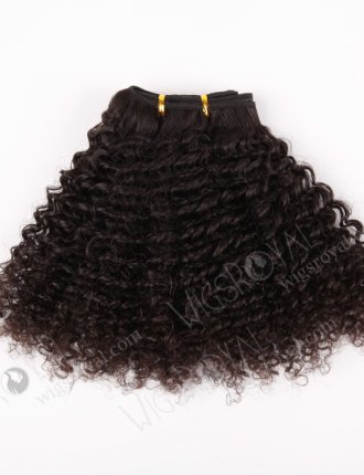 In Stock Indian Virgin Hair 14" Jeri Curl Natural Color Machine Weft SM-206