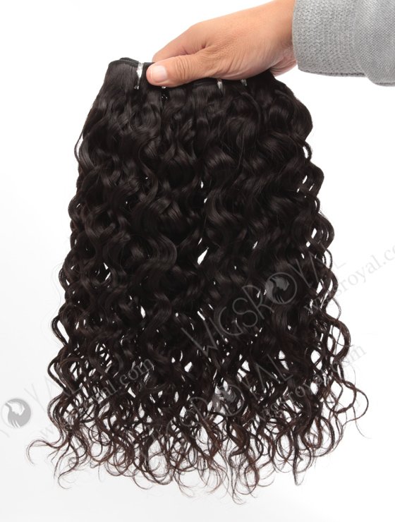 In Stock Brazilian Virgin Hair 16" Caribbean Wave Natural Color Machine Weft SM-4141
