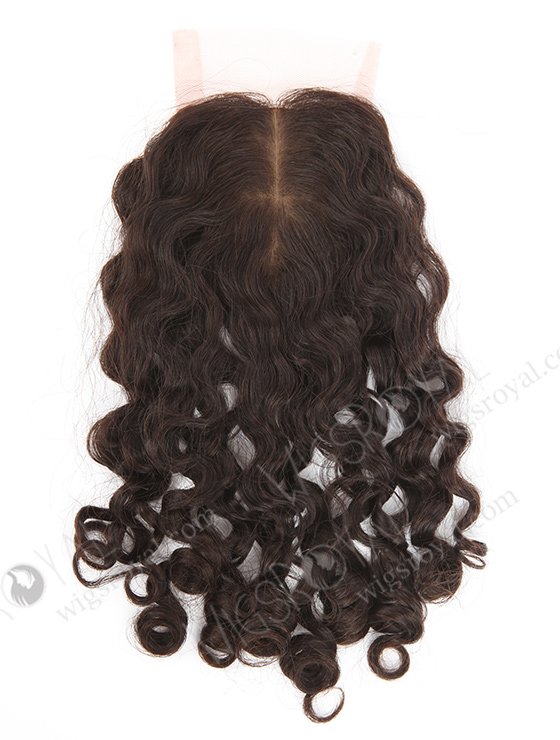 In Stock Brazilian Virgin Hair 12" Molado Curl Natural Color Silk Top Closure STC-377-10588