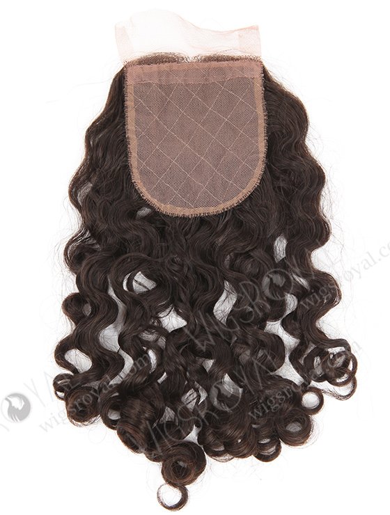 In Stock Brazilian Virgin Hair 12" Molado Curl Natural Color Silk Top Closure STC-377-10591