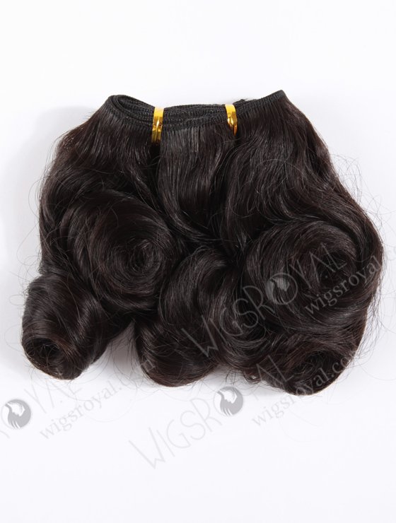 In Stock Indian Virgin Hair 10" Big Loose Curl Natural Color Machine Weft SM-086-10514
