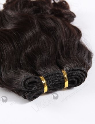 In Stock Indian Virgin Hair 18" body wave with big curl at the bottom Natural Color Machine Weft SM-212
