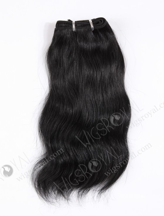 In Stock Indian Remy Hair 12" Natural Straight 1# Color Machine Weft SM-192-10488