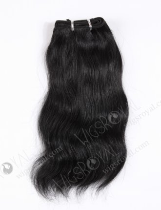 In Stock Indian Remy Hair 12" Natural Straight 1# Color Machine Weft SM-192