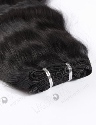 In Stock Indian Remy Hair 12" Natural Straight 1# Color Machine Weft SM-192