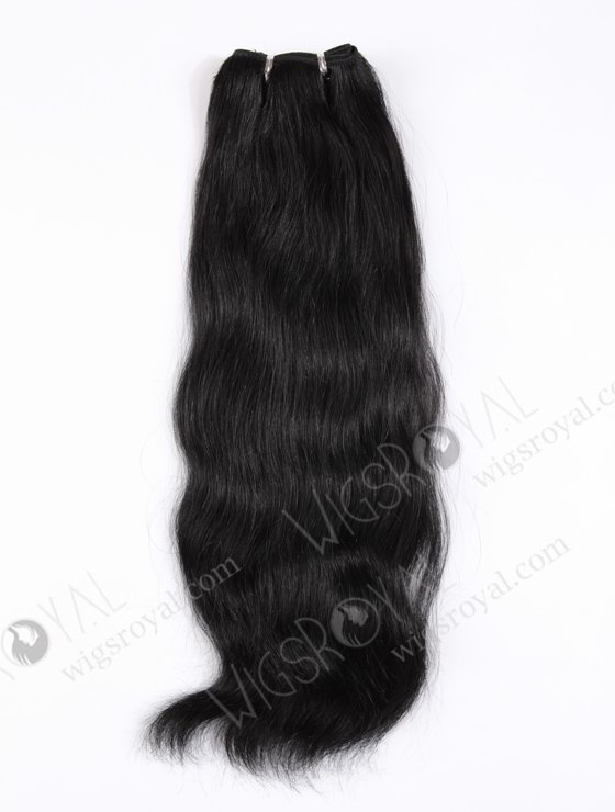 In Stock Indian Remy Hair 18" Natural Straight 1# Color Machine Weft SM-198-10492