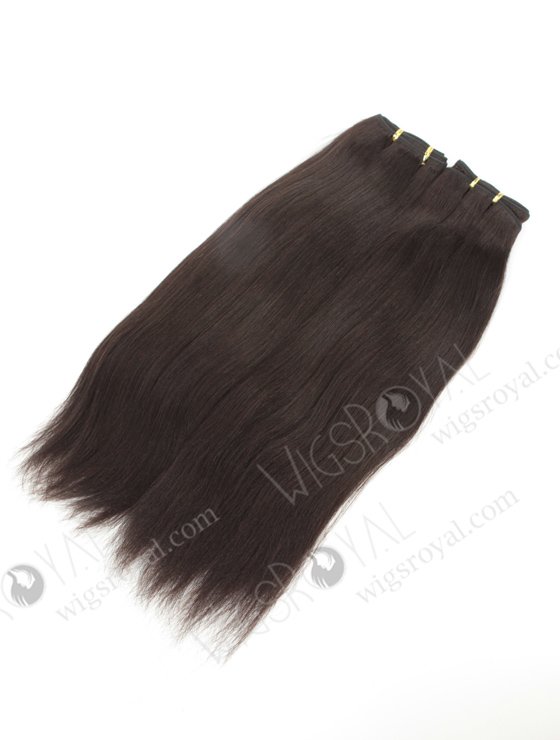 In Stock Indian Remy Hair 16" Yaki 2# Color Machine Weft SM-176-10419