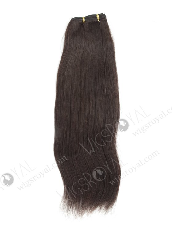 In Stock Indian Remy Hair 16" Yaki 2# Color Machine Weft SM-176-10420