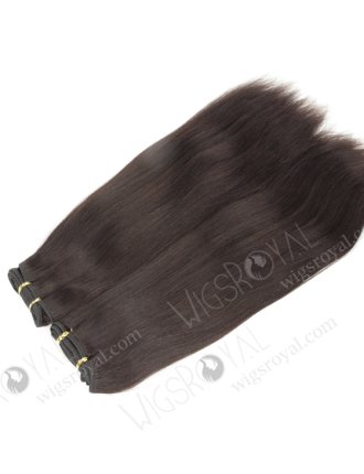 In Stock Indian Remy Hair 16" Yaki 2# Color Machine Weft SM-176