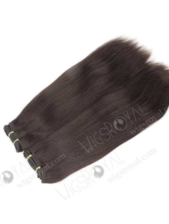 In Stock Indian Remy Hair 16" Yaki 2# Color Machine Weft SM-176-10421
