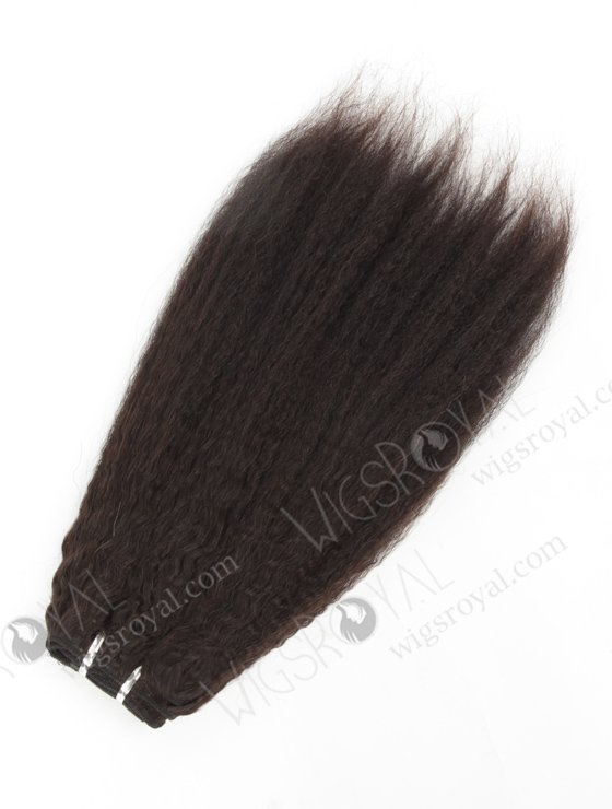 In Stock Indian Virgin Hair 14" Kinky Straight Natural Color Machine Weft SM-219-10627